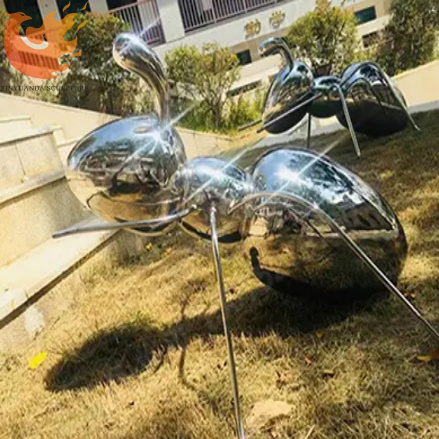 Outdoor Ant stainless steel sculpture Garden/lawn